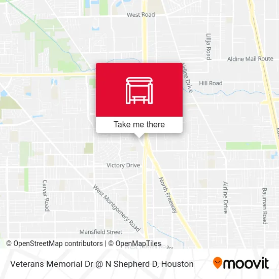 Mapa de Veterans Memorial Dr @ N Shepherd D
