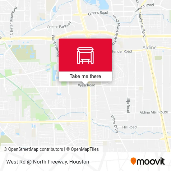 West Rd @ North Freeway map