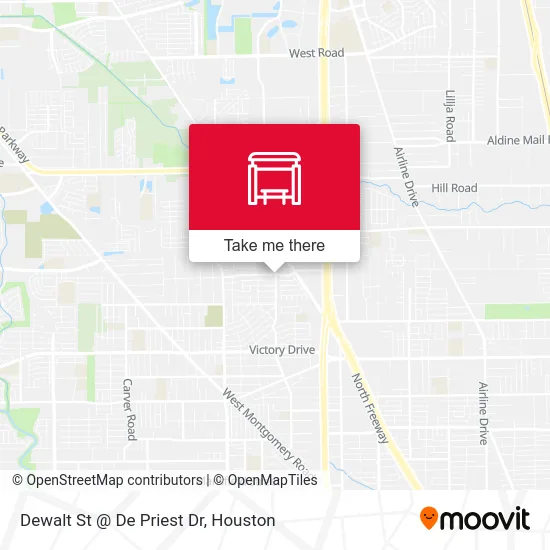 Mapa de Dewalt St @ De Priest Dr