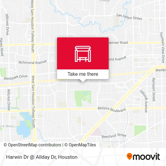 Harwin Dr @ Allday Dr map