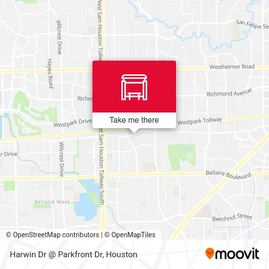 Harwin Dr @ Parkfront Dr map