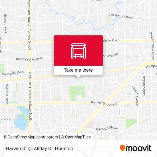Harwin Dr @ Allday Dr map