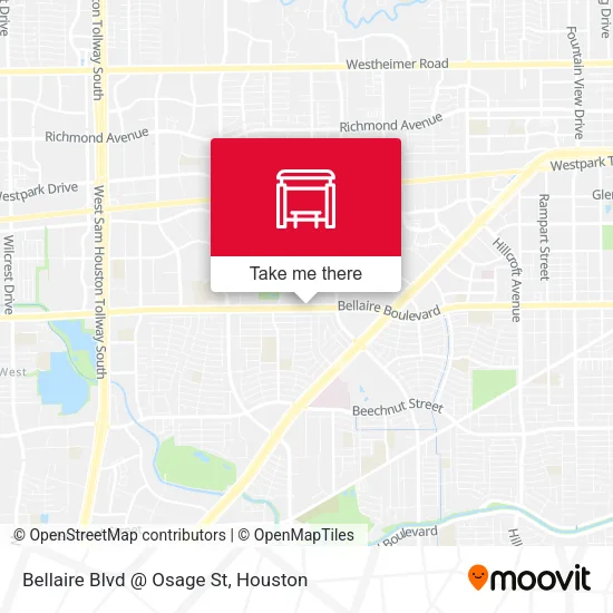 Bellaire Blvd @ Osage St map
