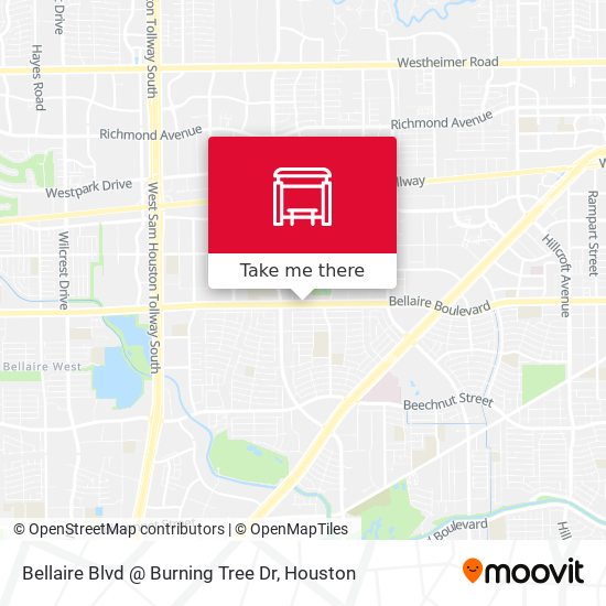 Bellaire Blvd @ Burning Tree Dr map