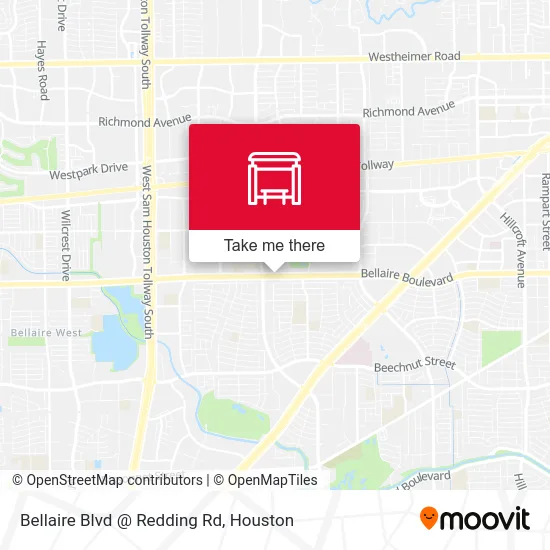 Bellaire Blvd @ Redding Rd map