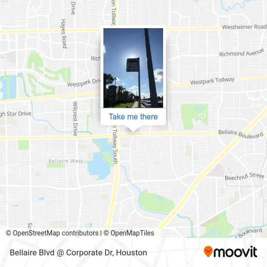 Bellaire Blvd @ Corporate Dr map