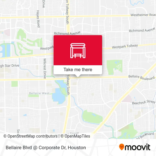 Bellaire Blvd @ Corporate Dr map