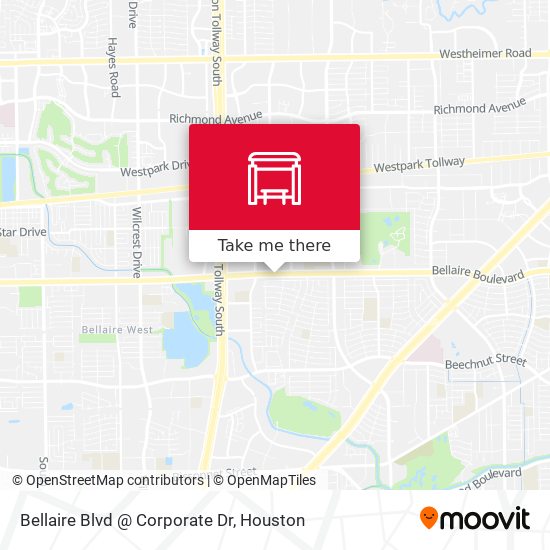 Bellaire Blvd @ Corporate Dr map