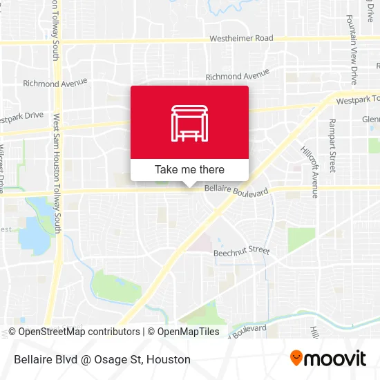 Bellaire Blvd @ Osage St map