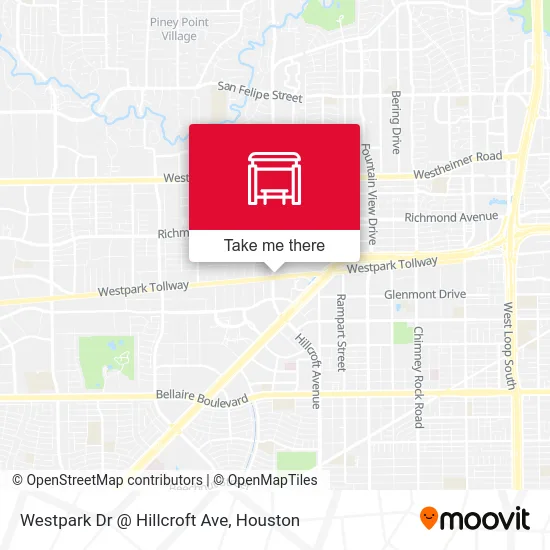 Mapa de Westpark Dr @ Hillcroft Ave