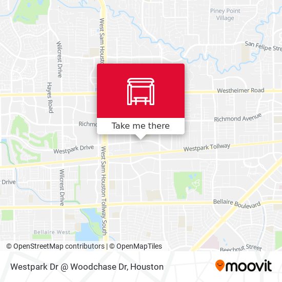 Westpark Dr @ Woodchase Dr map