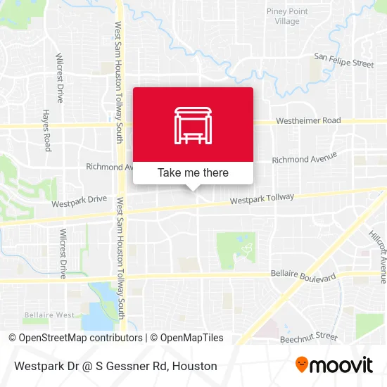 Westpark Dr @ S Gessner Rd map