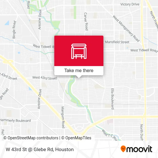 W 43rd St @ Glebe Rd map