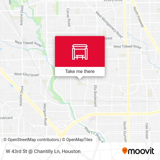 W 43rd St @ Chantilly Ln map