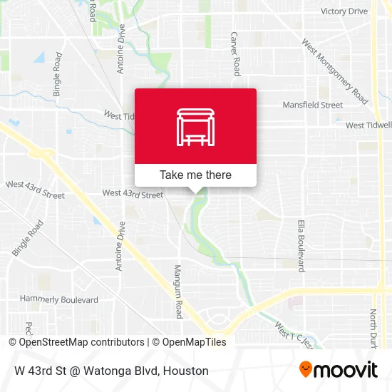 W 43rd St @ Watonga Blvd map