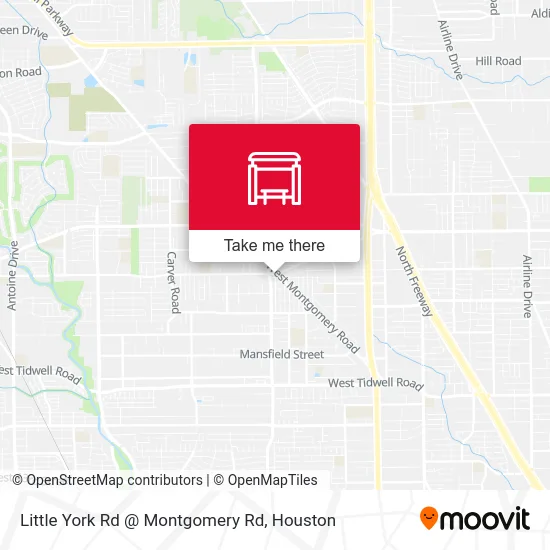 Mapa de Little York Rd @ Montgomery Rd