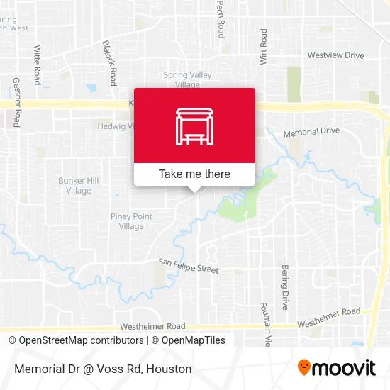 Memorial Dr @ Voss Rd map