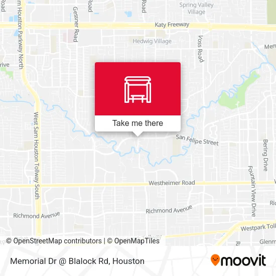Memorial Dr @ Blalock Rd map