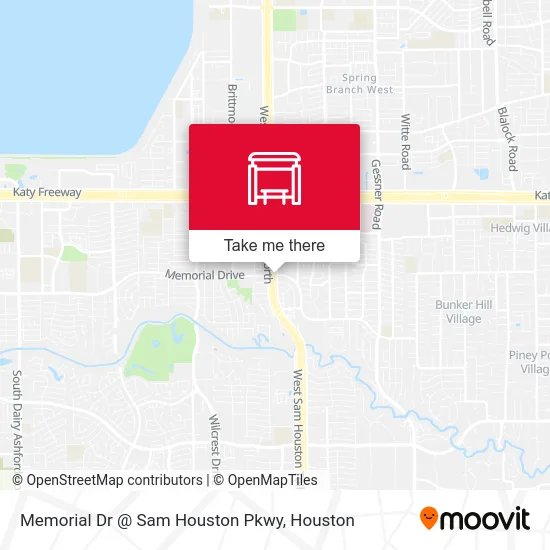 Memorial Dr @ Sam Houston Pkwy map