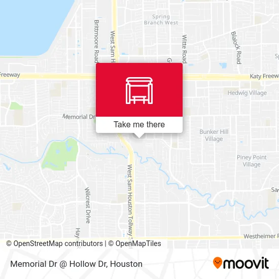 Memorial Dr @ Hollow Dr map