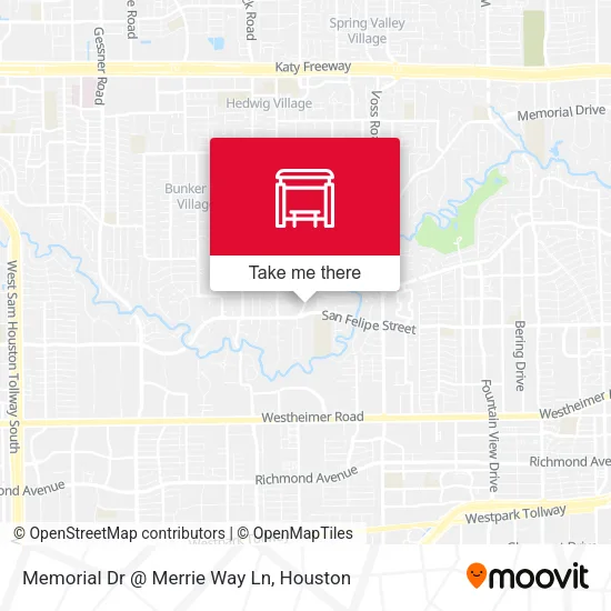 Memorial Dr @ Merrie Way Ln map