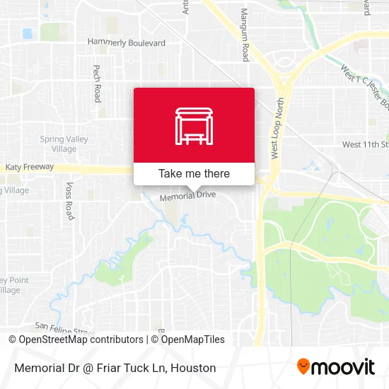 Memorial Dr @ Friar Tuck Ln map