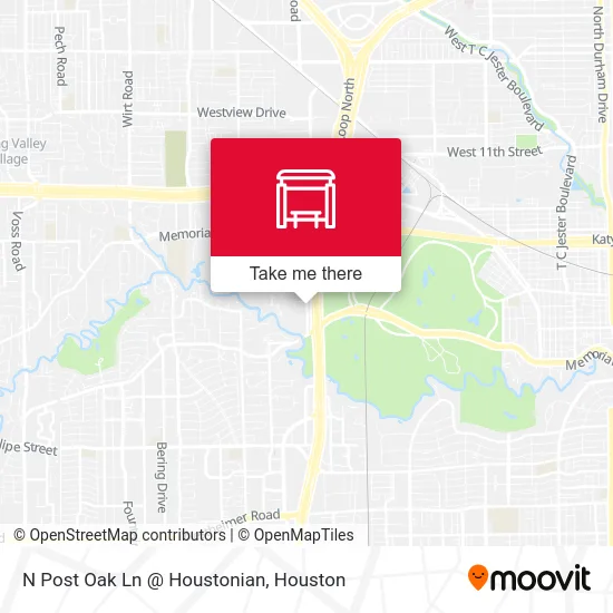 N Post Oak Ln @ Houstonian map