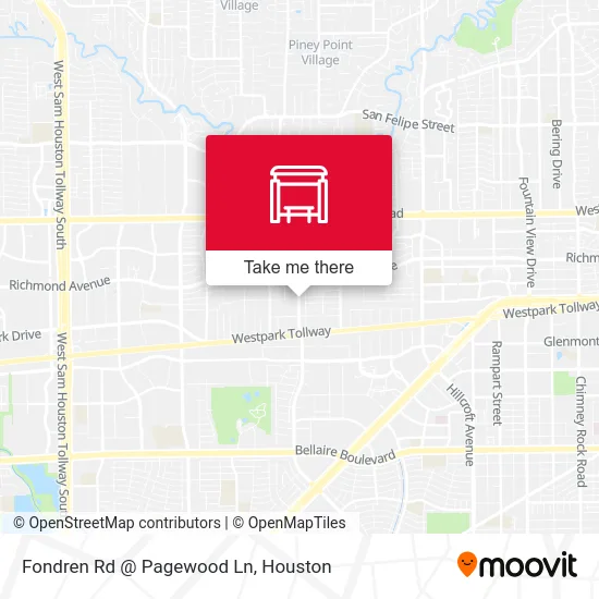 Mapa de Fondren Rd @ Pagewood Ln