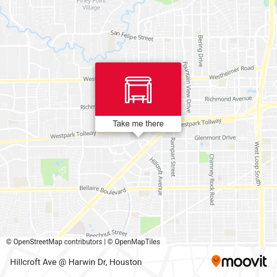 Mapa de Hillcroft Ave @ Harwin Dr
