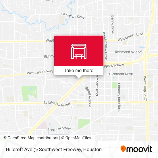 Mapa de Hillcroft Ave @ Southwest Freeway