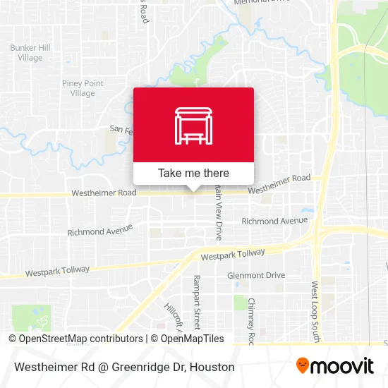 Westheimer Rd @ Greenridge Dr map