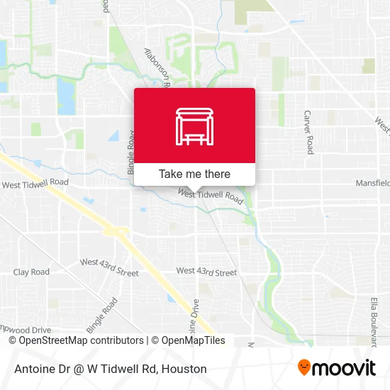 Antoine Dr @ W Tidwell Rd map