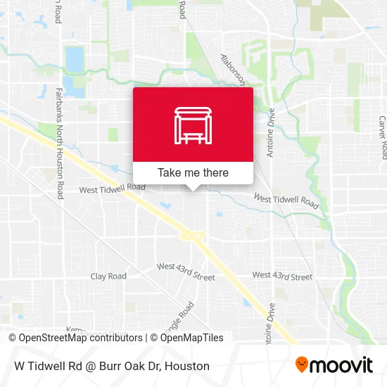 W Tidwell Rd @ Burr Oak Dr map