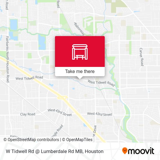 W Tidwell Rd @ Lumberdale Rd MB map