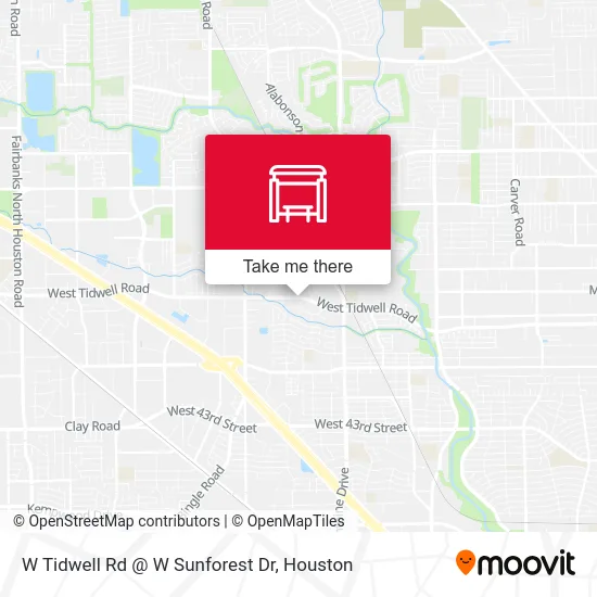 W Tidwell Rd @ W Sunforest Dr map