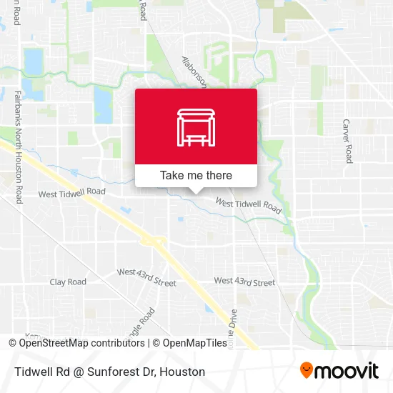 Mapa de Tidwell Rd @ Sunforest Dr