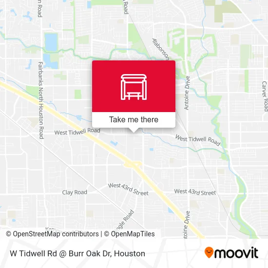 W Tidwell Rd @ Burr Oak Dr map