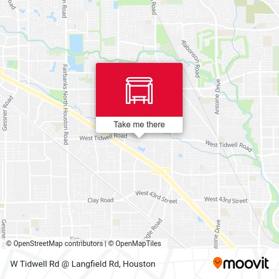 W Tidwell Rd @ Langfield Rd map