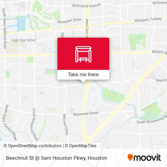 Beechnut St @ Sam Houston Pkwy map
