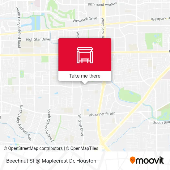 Mapa de Beechnut St @ Maplecrest Dr
