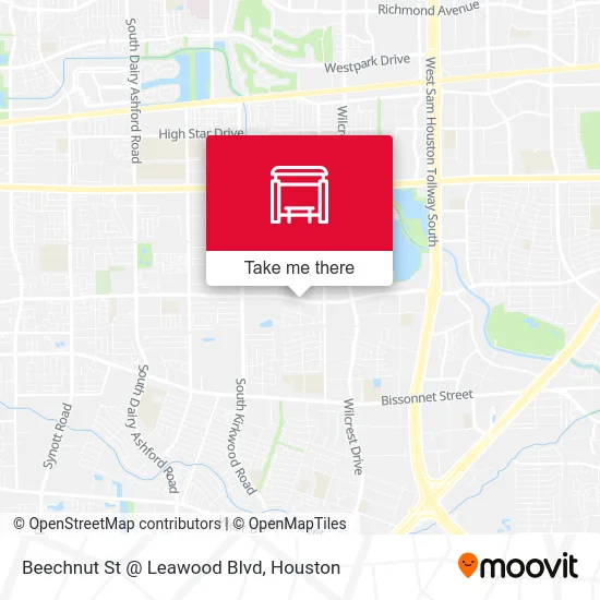 Beechnut St @ Leawood Blvd map