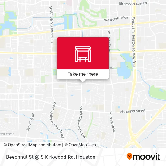 Beechnut St @ S Kirkwood Rd map