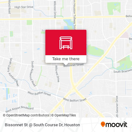 Bissonnet St @ South Course Dr map