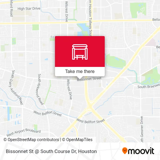 Mapa de Bissonnet St @ South Course Dr