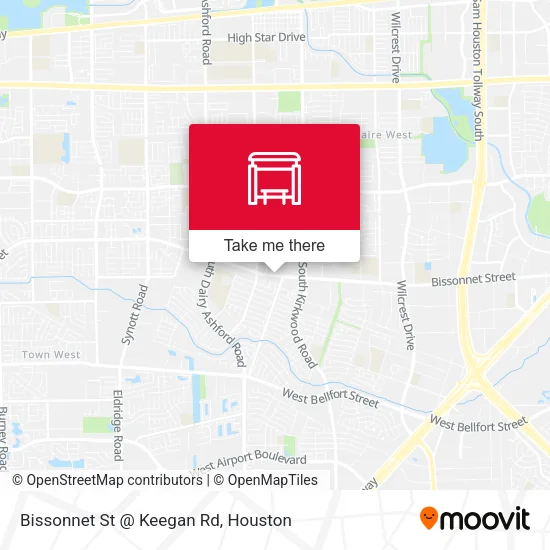 Bissonnet St @ Keegan Rd map