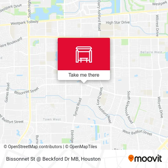 Bissonnet St @ Beckford Dr MB map