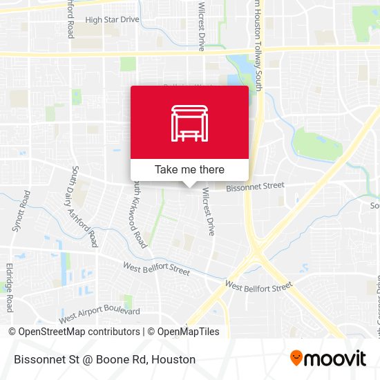 Bissonnet St @ Boone Rd map