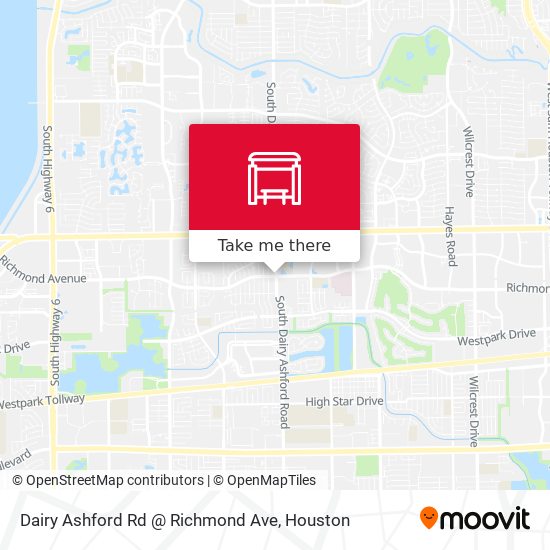 Mapa de Dairy Ashford Rd @ Richmond Ave