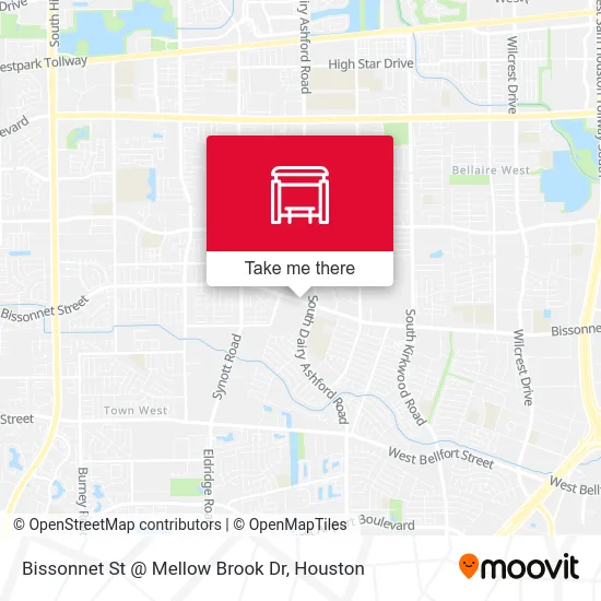 Bissonnet St @ Mellow Brook Dr map