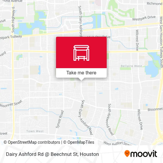 Dairy Ashford Rd @ Beechnut St map